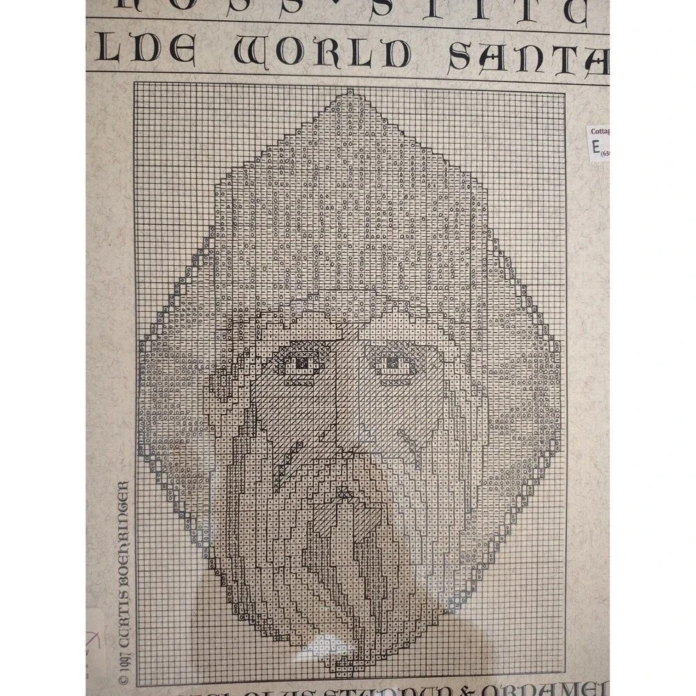 Vintage 1997 Curtis Boehringer Olde World Santas Saint Nicholas Cross Stitch...